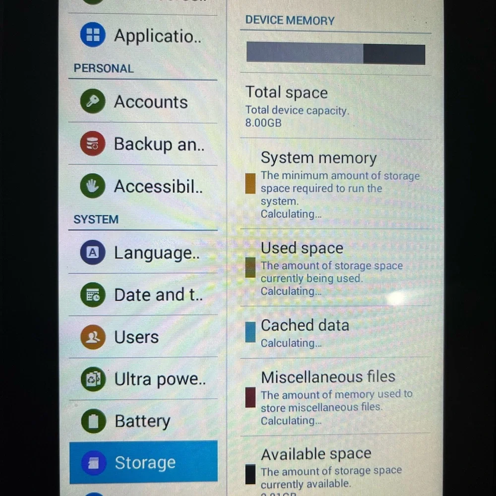 Samsung Tablet SMT113 8GB Black